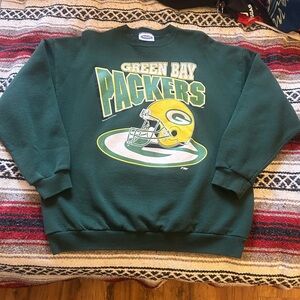 Vintage Waves Green Bay Packers Crewneck Sweatshirt NFL Football Made in Canada